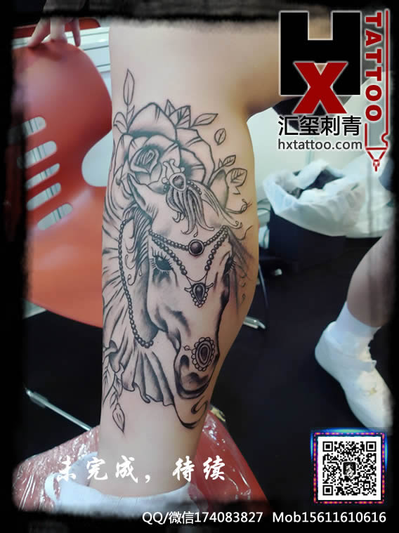 马纹身北京纹身图案hxtattoo